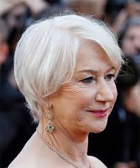 From the coolest cuts to the most outrageous updos, the celebrities always know how to keep them on the haircutting edge. Helen Mirren Short Straight Light Grey Bob Haircut With Side Swept Bangs