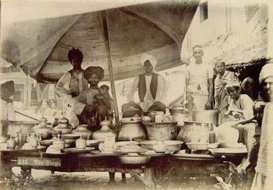 A bazaar scene in Simla— a photo from the 1890s. #history #india #shimla