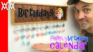 Diy Family Birthday Calendar Tutorial How To Instructions