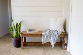 Storage benches are pretty basic to build and only require a few tools, so it should only take you about a day to finish your project. How To Build A Farmhouse Bench With Storage Addicted 2 Diy