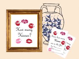 Free printable baby shower games to instantly download and have so much fun with your quests at who knows mommy best baby shower game by poster my wall is a fun shower game that guests fill in the two free printable games, name that baby and guess how many by libbie grove design. How Many Kisses Sign Guess How Many Kisses There Are In A Jar Kisses Fun Bridal Shower Game Printable Baby Shower Games Bs44 Bridal Shower Ideas Themes