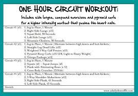 1 Hour Circuit Hour Workout Plan 1 Hour Workout Hour Workout