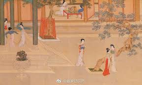 汉宫春晓图 是仇英重彩仕女画的杰出代表 此图勾勒秀劲而设色妍雅 画家借皇家园林殿宇之盛 以极其华丽的笔墨表现出宫中嫔妃的日常生活 极勾描渲敷之能事 不仅是仇英平生得意之作 在中国重彩仕女画中也独树一帜 独领风骚 chinese art painting ink painting
