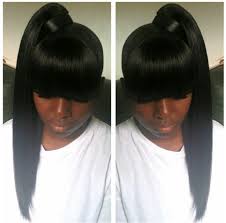 Sleek ponytail with thick bangs. Long Ponytail With Chinese Bangs Novocom Top