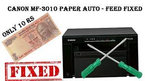 While unplugged, remove any paper from the unit. Fixed Canon Mf 3010 Auto Paper Feed Problem Solved Youtube