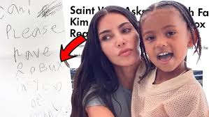 Saint West asks Kim for Robux...