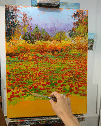 En Direct De L Atelier Coquelicots Flowers Peintureaucouteau Fleurs Bretagne Paysage Landscape Arbre Campagne Youtubeart Artyoutuber Saison Arti I 2020