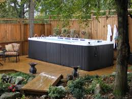 Zen Small Backyard Ideas Small Back Yard Ideas With Swim Spa C039367939fbd71e Jpg 1280 960 Backyard Spa Hot Tub Backyard Sloped Backyard