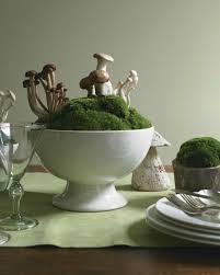 Mushroom And Moss Centerpiece Moss Centerpieces Stuffed Mushrooms Nature Decor