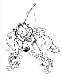 Garfield And Two Fish Coloring Page Cartoon Coloring Pages Fish Coloring Page Coloring Pages