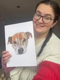 Hi. I'm a pencil animal artist and this is my dog portrait (not my dog),  11”x 16”. It took me about 40 hours to draw. What do you think?