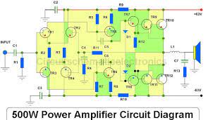 Description here is the diagram of a 25 watt power amplifier circuit made of tda2009 ic. 500w Power Amplifier 2sc2922 2sa1216 With Pcb Layout Design Audio Amplifier Circuit Diagram Power Amplifiers