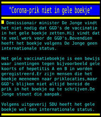 Uttal av gele boekje med och mer för gele boekje. Matthijs Pontier On Twitter Waarom Wil Hugo De Jonge Het Coronavaccin Niet In Het Internationaal Erkende Gele Boekje Geleboekje Covid19 Vaccinatie Privacy Dat Is Een Stuk Privacyvriendelijker Dan Zo N