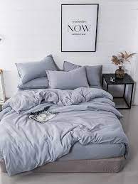 Simple Plain Sheet Set Shein Sheinside Small Bedroom Bedroom Interior Home Decor Bedroom