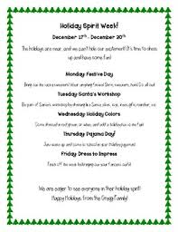 In norway, a unique christmas tradition is that on christmas eve, all broomsticks are hidden out of sight. Spirit Week Flyer Christmas Holiday By Bilingual And Proud Tpt