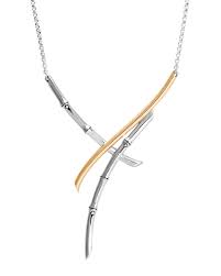 John Hardy Bamboo Silver Necklace W 18k Gold In 2021 Bamboo Jewelry Necklace Silver Necklace