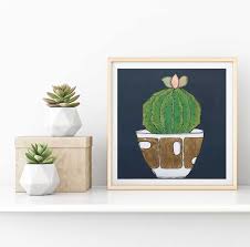 This plant's leaves, roots, and stems have adapted to the desert to enable it to absorb, and conserve water. Cactus Decor Cactus Art Cactus Art Print Succulent Art Cactus Flower Modern Mid Century Tropical Plant Gold Leaf Original Wall Art