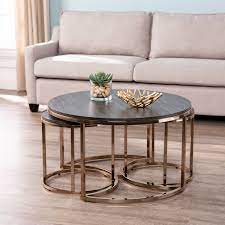 Lokyle Round Nesting Coffee Tables 3pc Set Glam Champagne By Ember Interiors Walmart Com In 2021 Nesting Coffee Tables Round Nesting Coffee Tables Living Room Table Sets