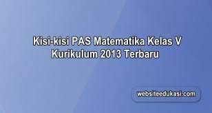 Cara mengerjakan soal matematika kelas 5 guru ilmu sosial. Kisi Kisi Pas Matematika Kelas 5 K13 Tahun 2020 2021 Websiteedukasi Com