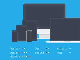 Set Of Flat Apple Devices Mockup Freebiesbug Photoshop Freebies Graphic Design Freebies Design Freebie