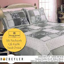 royal home sile patchwork cift kisilik yatak ortusu bozbeyler magazasinda bozbeyler mersin royalhome patchwork linensset bedroom yatak yatak ortusu evler