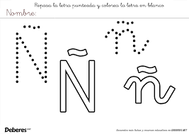 En este post encuentras muchas letras para colorear, pintar e imprimir. Ficha Para Colorear De La Letra N