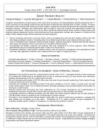 Treasury Analyst Resume