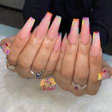 Natali On Instagram All Acrylic No Polish Getnailed32 Coffinnails Nudenails Acrylicnails Nudenai Long Gel Nails Short Acrylic Nails Glitter Accent Nails