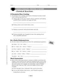 Classification of chemical reactions worksheet answers chemistry if8766 as recognized a. Chemical Reactions Lesson Plans Worksheets Lesson Planet