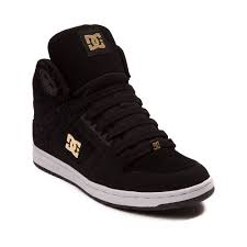Black And Pink Dc Shoes Womens Dc Rebound Hi Skate Shoe Skate Shoes Shoe Boots Dc Shoes