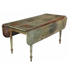 Verdigris Green Dropleaf Farm Table Primitive Furniture Painted Furniture For Sale Antique Farm Table