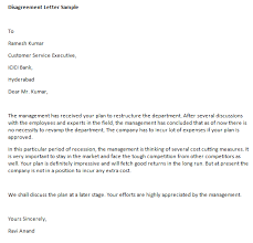 When one has been accused of violation of the company's policy, it 's difficult to be patient and keep your mind at peace. 7 Sample Disagreement Letters Writing Letters Formats Examples