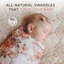 Sunset Floral Swaddle Mini Wander Muslin Nursery Baby Blanket Newborn Gift,  Wrap, Photo Prop