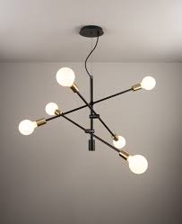 Some also house fluorescent bulbs to provide light to a large space, while saving money and energy. Black Modern Chandelier Trikonasana Arm Ceiling Light