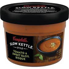 Campbell S Slow Kettle Style Tomato Sweet Basil Soup Microwaveable Bowl 15 5oz Target