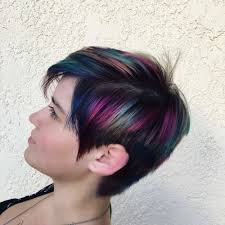 Oil slick hair uses hues of purple, magenta, green, and cobalt, which require a dark base, so they stand out — a perfect color option for black and with the oil slick look, you can get the look with one salon visit, or color and style your hair yourself at home. Oil Slick Hair Is The Perfect Hair Color Trend For Brunettes I Am Co