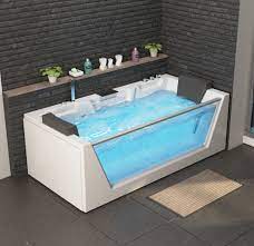Led beleuchtung badewanne online bestellen badewannen beleuchtung günstig online kaufen indirekte badewannen beleuchtung schnelle lieferung. Whirlpool Badewanne Mit 14 Massage Dusen Led Bachlauf Heizung Ozon Xxl Glas Front Fur 2 Personen Gunstig Supply24