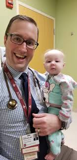 Dr.ferguson and kenzlee in clinic! He is such a wonderful doctor!! ❤