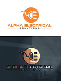The logo consists of a circle with three diagonal lines inside. Playful Masculine Electric Company Logo Design For Alpha Electrical Solutions By Gripa Studio Design 18784759