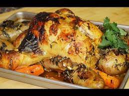 دجاج مشوي بالفرن مع الخضار chef ahmad allcooking roasted chicken youtube syrian food food meat recipes