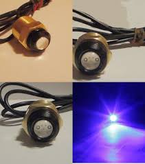 Blue Garboard Led Boat Drain Plug Light Fire Water Marine