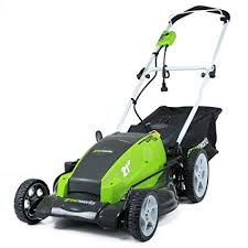 greenworks 21 inch 13 amp corded electric lawn mower 25112