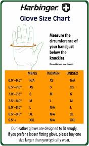 Harbinger Guide To Glove Sizes Gloves Size Chart Men