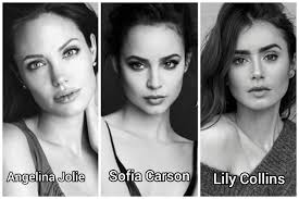 Can you see the resemblance? Sofia Carson looks like she's the child of  Lily Collins and Angelina Jolie. such look alikes! : r/popculturechat