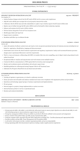 business operations analyst resume