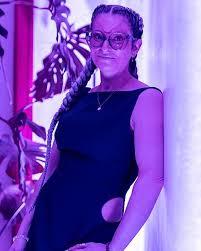 Curator Samara Johnson Furlong Friday night at the opening of her two-day  group show “Divine Wisdom: Femme Alchemy through Contemporary Art and  Performance” at Jam Handy. Photo made February 16, 2024. Photo: (