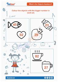 Colour Object With Bigger Number Ukg Worksheet In 2020 Number Worksheets Math Worksheet Worksheets