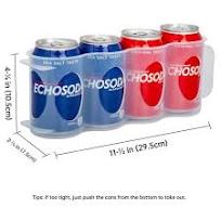 Portable Soda Can Organizer for Refrigerator Shelf, Beer Can Holder, Fridge Storage Sliding Rack, Clear Plastic 2 Pack