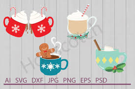 Diy christmas mug with free christmas svg i bought these nice large white mugs at the $.99 store. Free Christmas Svg Files For Silhouette Cameo Free Christmas Drinks Bundle Svg Files Dxf Files Cuttable Files Crafter File
