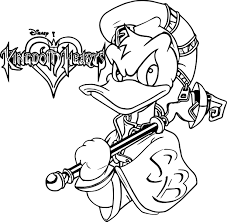 It is a crossover of various disney settings in a universe specifically designed for this game. Kingdom Hearts Donald Duck Coloring Page Wecoloringpage Com